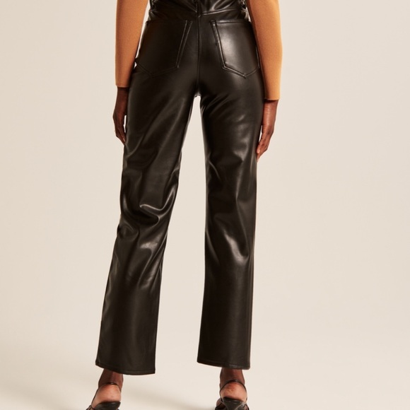 Abercrombie Leather Ankle Straight Pant - Picture 5 of 6